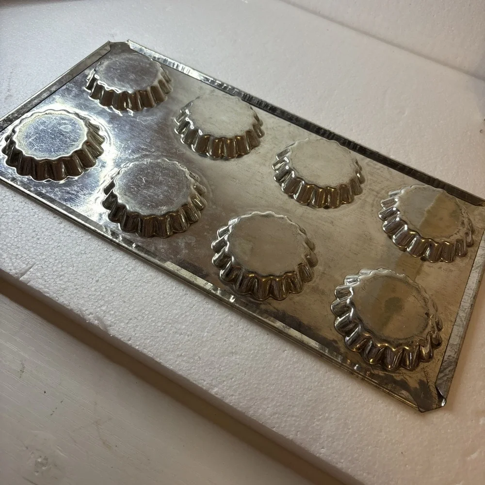 Vintage French 8-holder Baker's Candy/Chocolate Tart Pan Mold. Made In France
